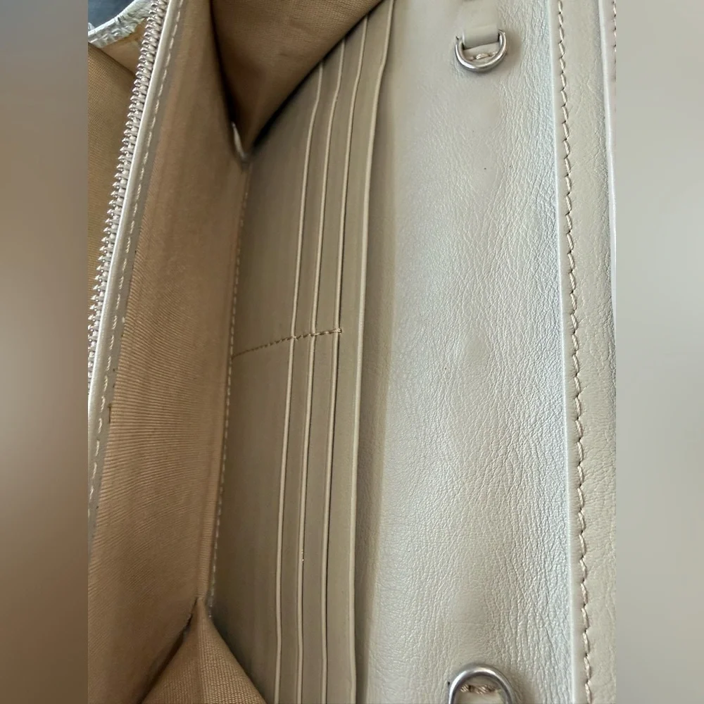 Jimmy Choo Metallic Leather wallet with interior d rings- see callouts